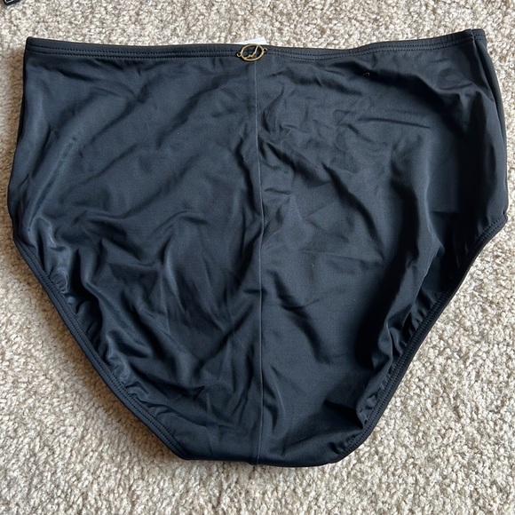 Jantzen Swim Suit bathing suit bottoms black high waist full coverage size 14 - Picture 10 of 10